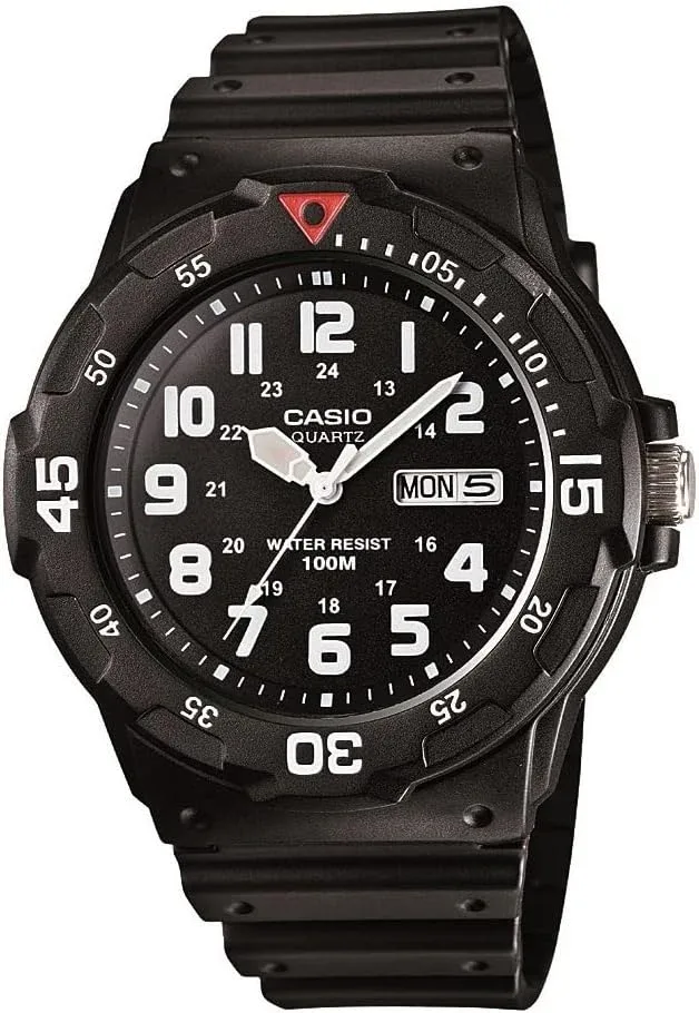 Casio EAW-MRW-200H-1BV Mens MRW200H-1BV Black Resin Dive Watch