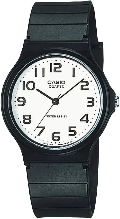 Casio Mens MQ24-7B2 Analog Watch with Black Resin Band