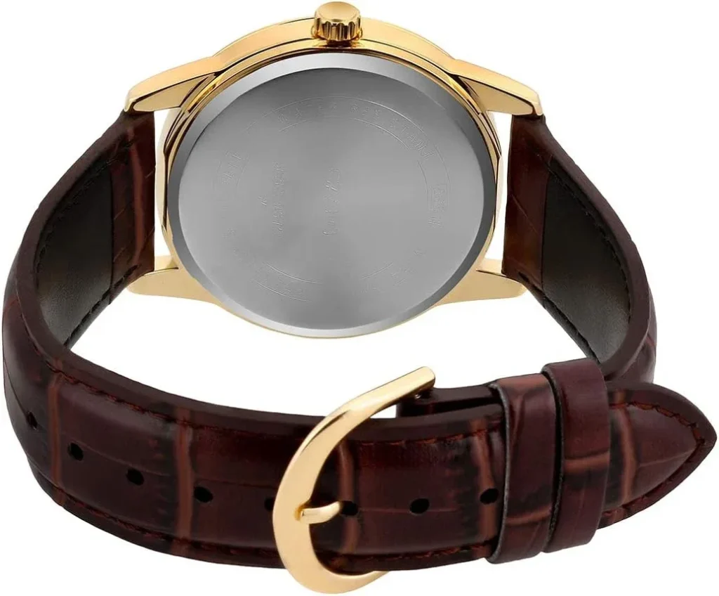 Casio Mens Stainless Steel Quart Watch with Leather Strap, Brown, 18 (Model: EAW-MTP-V001GL-9B) Casio Mens Stainless Steel Quart Watch with Leather Strap, Brown, 18 (Model: EAW-MTP-V001GL-9B)