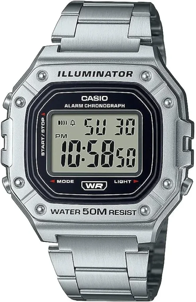 Casio Mens W-218H-1AVCF Classic Digital Display Quartz Black Watch