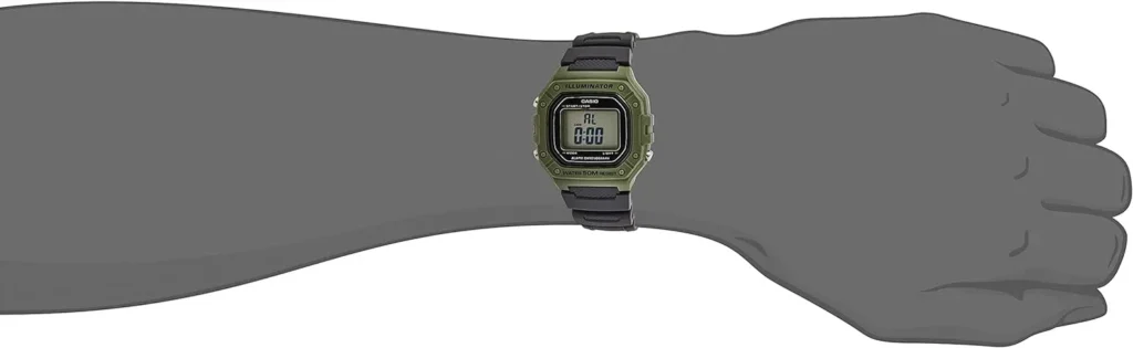 Casio Mens W-218H-1AVCF Classic Digital Display Quartz Black Watch