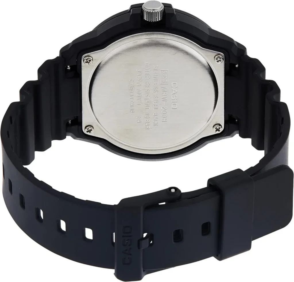 Casio Unisex MRW200H-2BV Neo-Display Black Watch with Resin Band