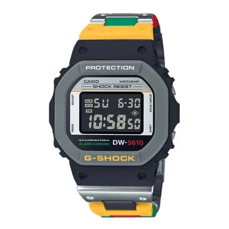 G-Shock DW-5610MT-1 Mixtape Music-Themed Watch with Multicolor Composite Band G-Shock DW-5610MT-1 Mixtape Music-Themed Watch with Multicolor Composite Band