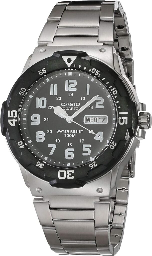 Casio Mens Diver Style Quartz Watch with Stainless Steel Strap, Silver, 23.8 (Model: MRW-200HD-1BVCF) Casio Mens Diver Style Quartz Watch with Stainless Steel Strap, Silver, 23.8 (Model: MRW-200HD-1BVCF)