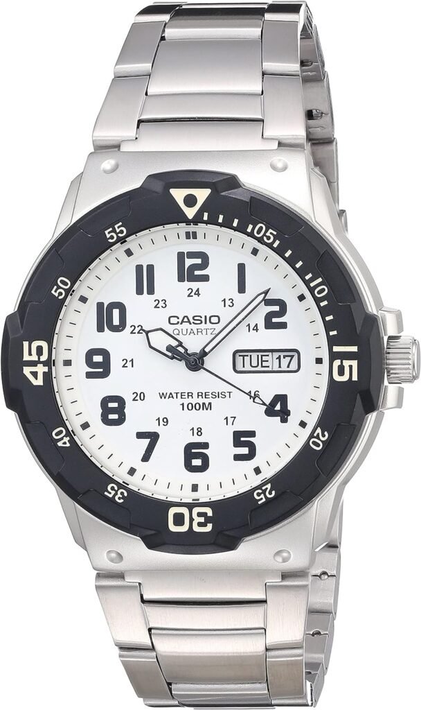 Casio Mens Diver Style Quartz Watch with Stainless Steel Strap, Silver, 23.8 (Model: MRW-200HD-7BVCF) Casio Mens Diver Style Quartz Watch with Stainless Steel Strap, Silver, 23.8 (Model: MRW-200HD-7BVCF)