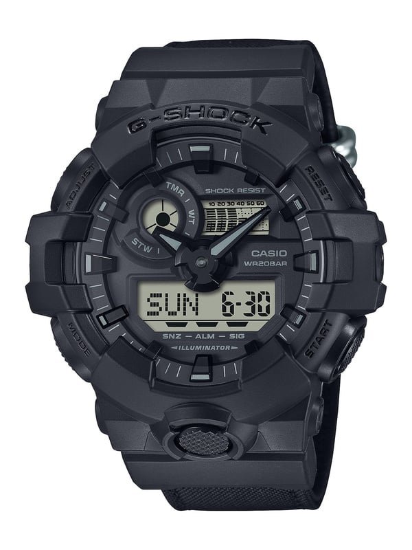 G-Shock Utility Black Series with Cordura Eco Bands and Positive LCD Displays